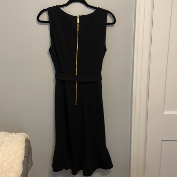 Calvin Klein Sleeveless Cocktail Dress with Wrapping Flounce Hem - Size 10 - Picture 6 of 6